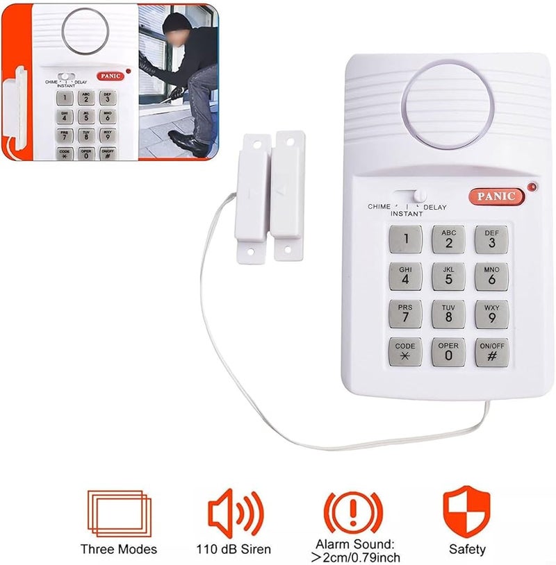Wireless Door Alarm with Keypad Password Protection for Garage Shed Caravan Security - Image 4